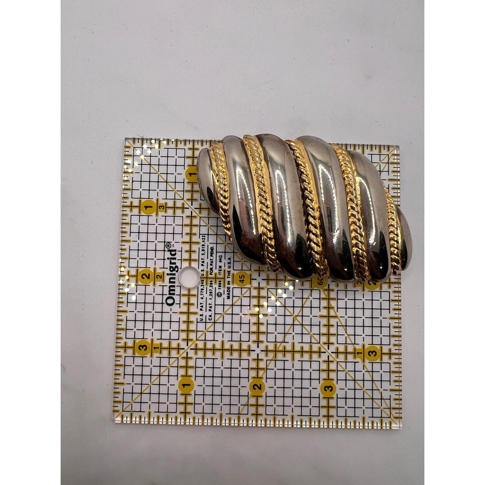 Vintage 1980s Paquette Gold Silver Tone Belt Buckle - Picture 6 of 6